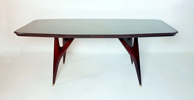 Mid-Century Italian Mahogany Dining Table by Vittorio Dassi, 1950s-FO-550227