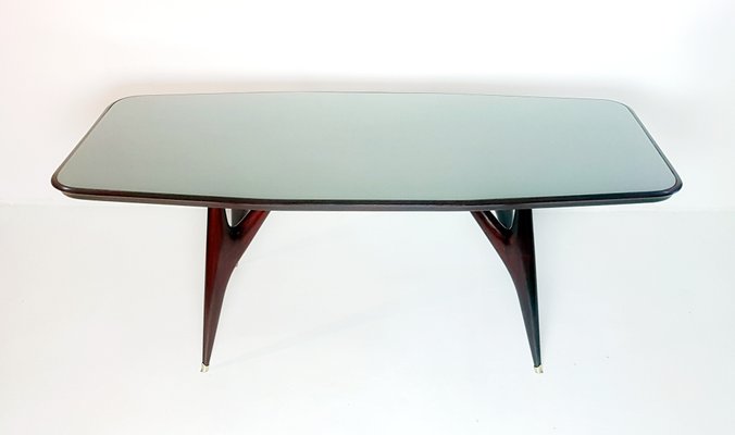 Mid-Century Italian Mahogany Dining Table by Vittorio Dassi, 1950s-FO-550227