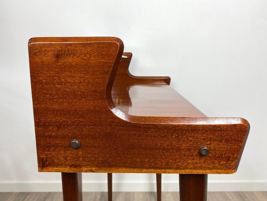 Mid-Century Italian Mahogany Wood & Glass Console Table by Carlo De Carli, 1950s-LYQ-1171647