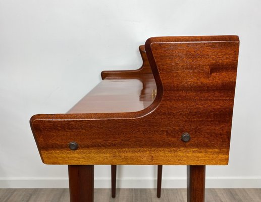 Mid-Century Italian Mahogany Wood & Glass Console Table by Carlo De Carli, 1950s-LYQ-1171647