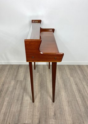 Mid-Century Italian Mahogany Wood & Glass Console Table by Carlo De Carli, 1950s-LYQ-1171647