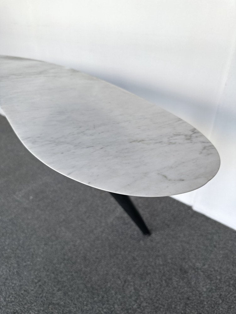 Mid-Century Italian Marble and Metal Boomerang Compass Console Table, 1970s