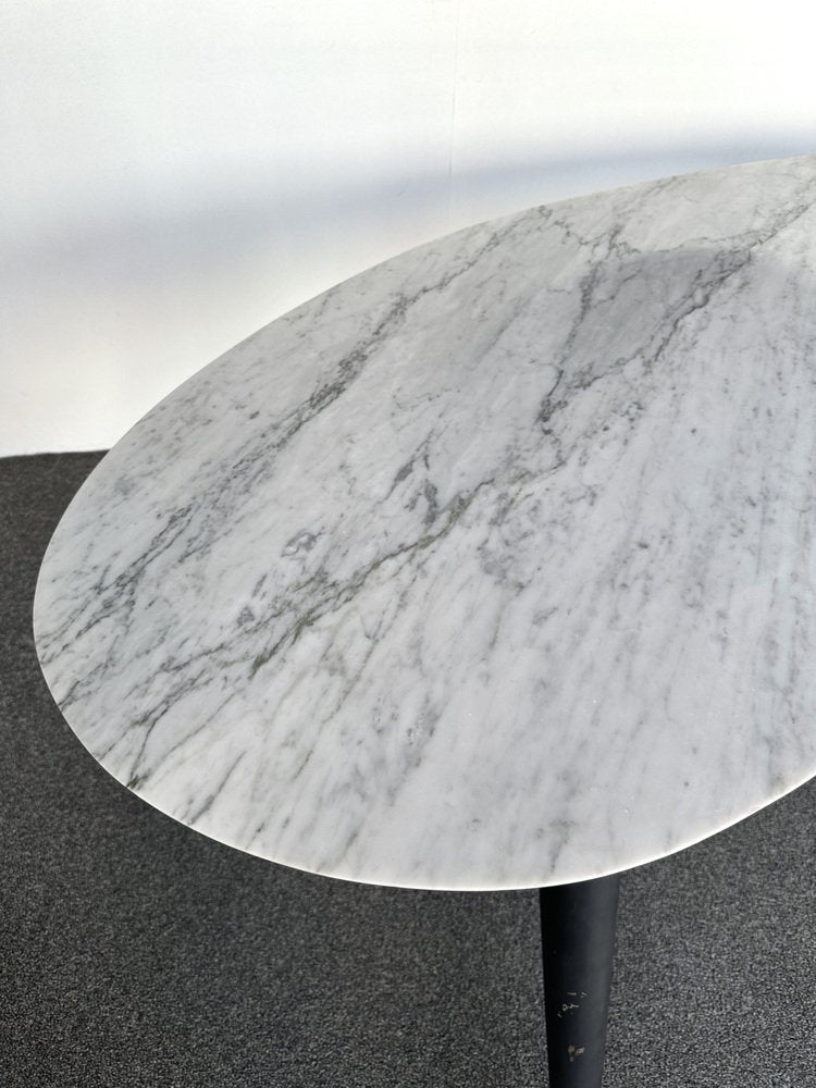 Mid-Century Italian Marble and Metal Boomerang Compass Console Table, 1970s