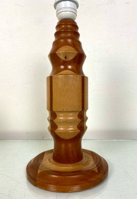 Mid-Century Italian Marquetry Table Lamp in Wood-WZZ-1228949