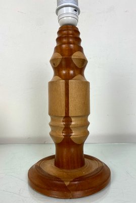 Mid-Century Italian Marquetry Table Lamp in Wood-WZZ-1228949