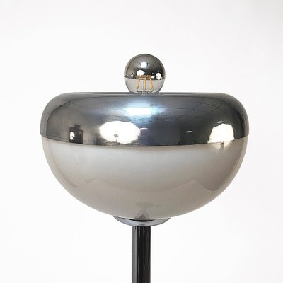 Mid-Century Italian Metal, Aluminum and Carrara Marble Base Floor Lamp, 1970s-JDR-1126138