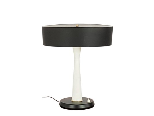 Mid-Century Italian Metal and Brass Table Lamp, 1950s-RD-1735186