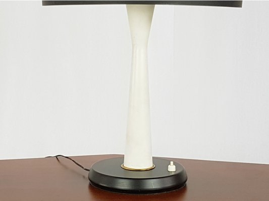 Mid-Century Italian Metal and Brass Table Lamp, 1950s-RD-1735186