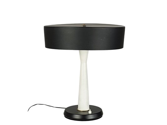 Mid-Century Italian Metal and Brass Table Lamp, 1950s-RD-1735186