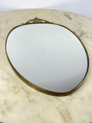 Mid-Century Italian Mirror in Brass, 1960s-YST-1754570