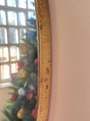 Mid-Century Italian Mirror in Brass, 1960s-YST-1754570