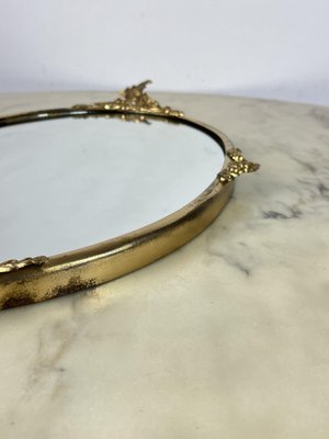 Mid-Century Italian Mirror in Brass, 1960s-YST-1754661