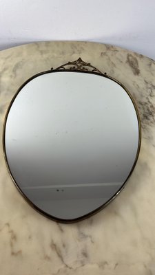 Mid-Century Italian Mirror in Brass, 1960s-YST-1754570