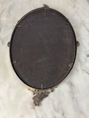 Mid-Century Italian Mirror in Brass, 1960s-YST-1754661