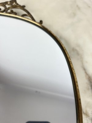 Mid-Century Italian Mirror in Brass, 1960s-YST-1754570