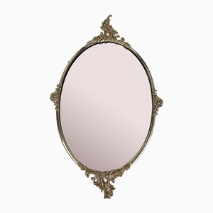 Mid-Century Italian Mirror in Brass, 1960s-YST-1754661