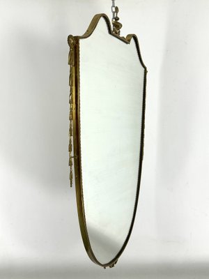 Mid-Century Italian Mirror in Brass, Italy, 1950s-OT-1818701