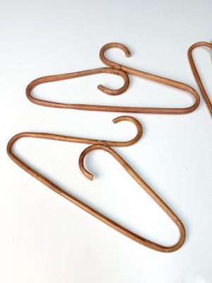 Mid-Century Italian Modern Bamboo and Rattan Coat Hangers, 1970s, Set of 8-JDR-1125448