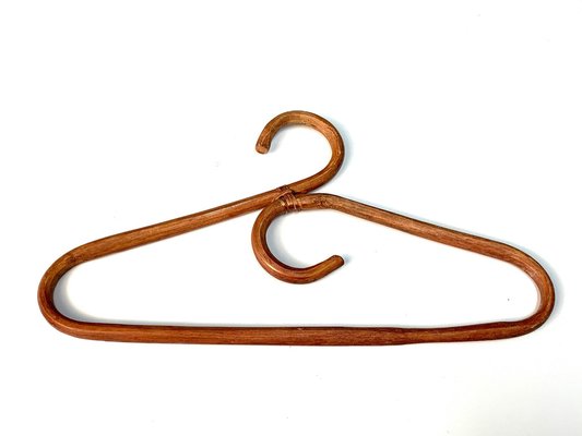 Mid-Century Italian Modern Bamboo and Rattan Coat Hangers, 1970s, Set of 8-JDR-1125448