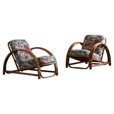 Mid-Century Italian Modern Bamboo Lounge Chairs, 1960s, Set of 2-MXF-2019609