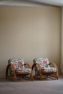 Mid-Century Italian Modern Bamboo Lounge Chairs, 1960s, Set of 2-MXF-2019609