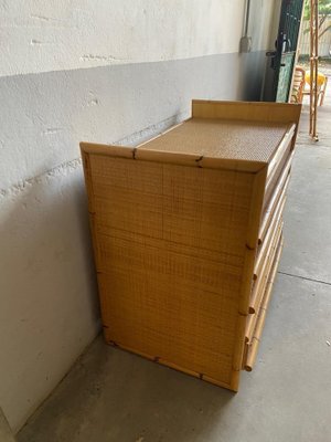 Mid-Century Italian Modern Bamboo & Rattan Dresser, 1970s-DHH-1450865