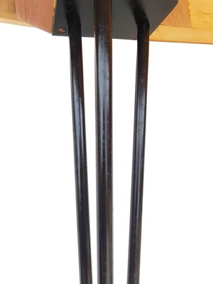 Mid-Century Italian Modern Brass and Black Metal Dining Table, 1950s-RD-2033694