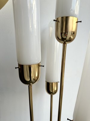 Mid-Century Italian Modern Brass & Reed Floor Lamp attributed to Mazzega, 1970s-FUE-1818295