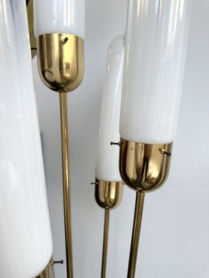 Mid-Century Italian Modern Brass & Reed Floor Lamp attributed to Mazzega, 1970s-FUE-1818295