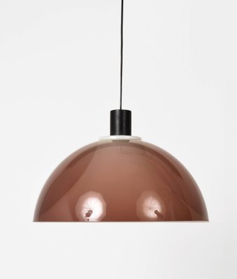 Mid-Century Italian Modern Brown Acrylic Glass Pendant from Stilux, 1960s-JDR-1126028