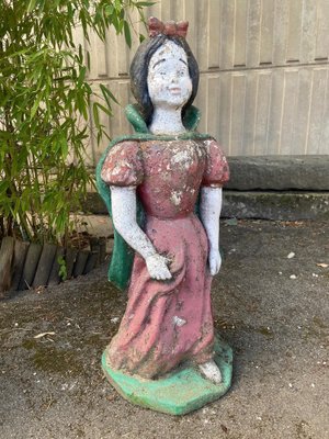 Mid-Century Italian Modern Concrete Snow White Statue-DHH-1355061