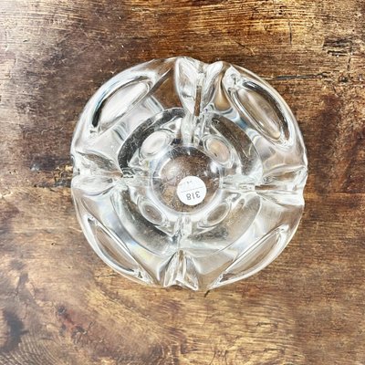 Mid-Century Italian Modern Crystal Flower Shape Table Ashtray, 1970s-GDD-1195114