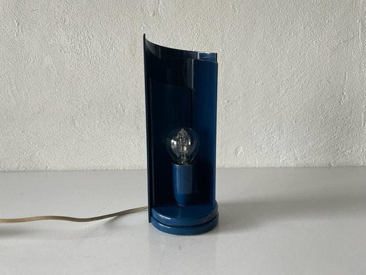 Mid-Century Italian Modern Dark Blue Swivel Table Lamp, Italy, 1960s-RDS-1425600