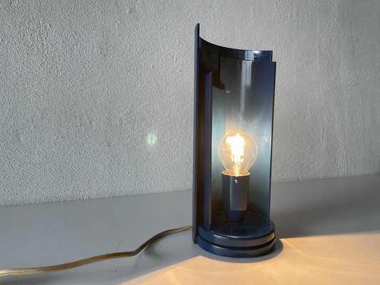 Mid-Century Italian Modern Dark Blue Swivel Table Lamp, Italy, 1960s-RDS-1425600