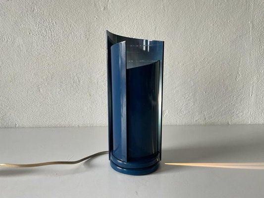 Mid-Century Italian Modern Dark Blue Swivel Table Lamp, Italy, 1960s-RDS-1425600