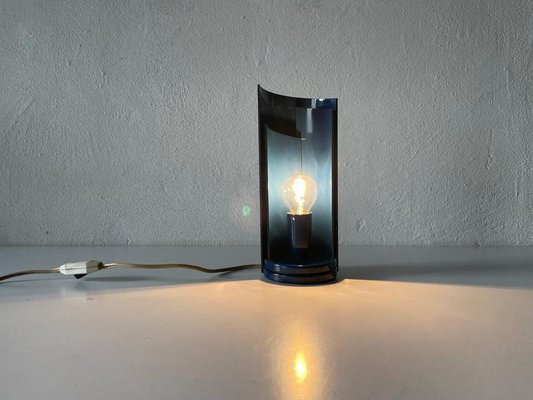 Mid-Century Italian Modern Dark Blue Swivel Table Lamp, Italy, 1960s-RDS-1425600