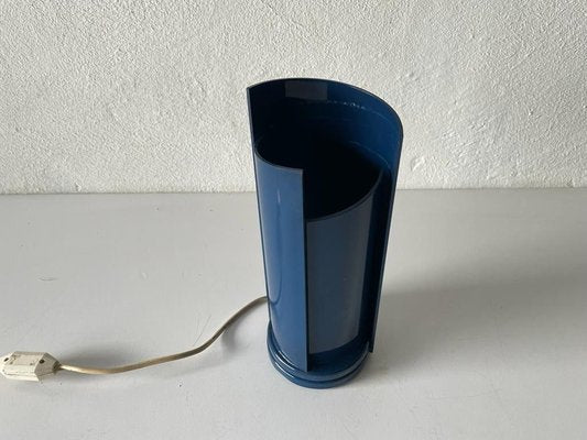 Mid-Century Italian Modern Dark Blue Swivel Table Lamp, Italy, 1960s-RDS-1425600