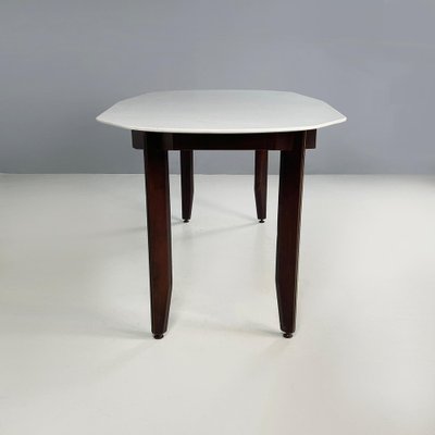 Mid-Century Italian Modern Dining Table in Marble, Wood and Bass, 1960s-GDD-1821588