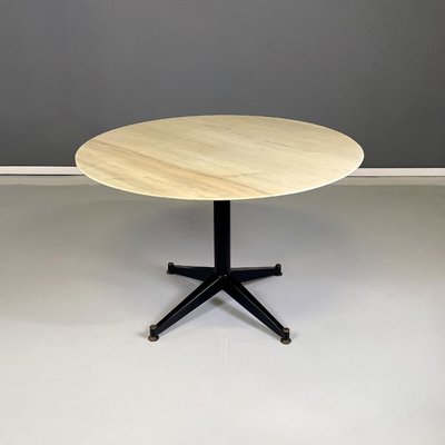 Mid-Century Italian Modern Dining Table with Pink Portugal Marble Top, 1950s-GDD-1746699