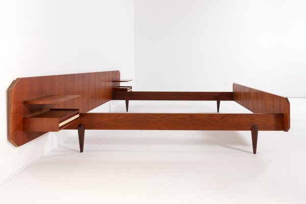 Mid-Century Italian Modern Double Bed Frame, 1960s-KMC-2022232