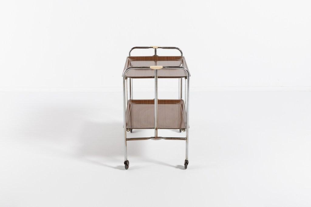 Mid-Century Italian Modern Foldable Serving Trolley / Bar Cart