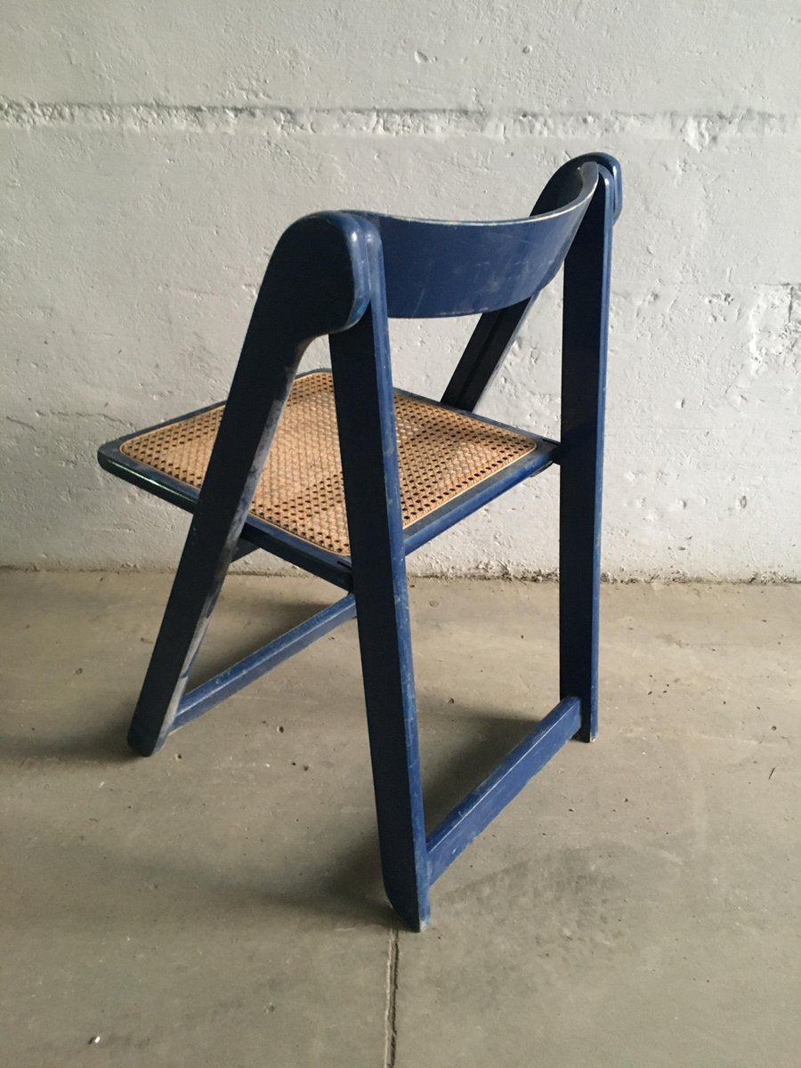 Mid-Century Italian Modern Folding Chairs by Aldo Jacober & Pierangela Daniello Trieste for Alberto Bazzani, 1966, Set of 4