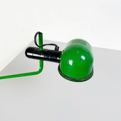 Mid-Century Italian Modern Green Metal Clamp-on Table Lamp, 1980s-GDD-1155473