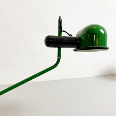 Mid-Century Italian Modern Green Metal Clamp-on Table Lamp, 1980s-GDD-1155473