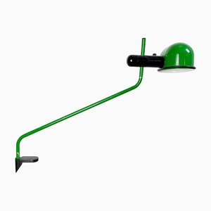 Mid-Century Italian Modern Green Metal Clamp-on Table Lamp, 1980s-GDD-1155473