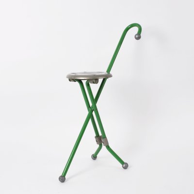 Mid-Century Italian Modern Green Metal Ulisse Folding Chair by Ivan Loss, 1980s-JDR-1126064