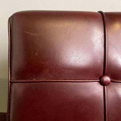 Mid-Century Italian Modern Leather Armchairs attributed to Ico Parisi for Cassina, 1960s, Set of 2-GDD-1798562