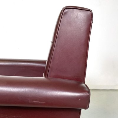 Mid-Century Italian Modern Leather Armchairs attributed to Ico Parisi for Cassina, 1960s, Set of 2-GDD-1798562