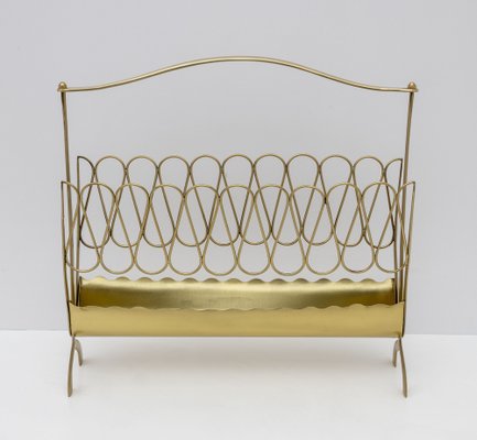 Mid-Century Italian Modern Magazine Rack attributed to Osvaldo Borsani, 1950s-FER-1733833