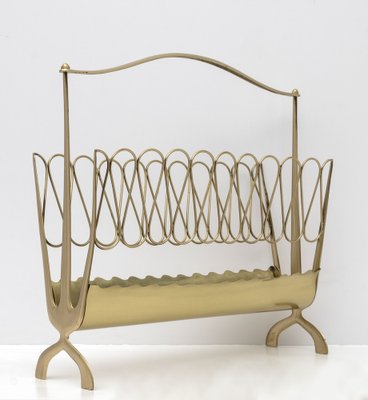 Mid-Century Italian Modern Magazine Rack attributed to Osvaldo Borsani, 1950s-FER-1733833